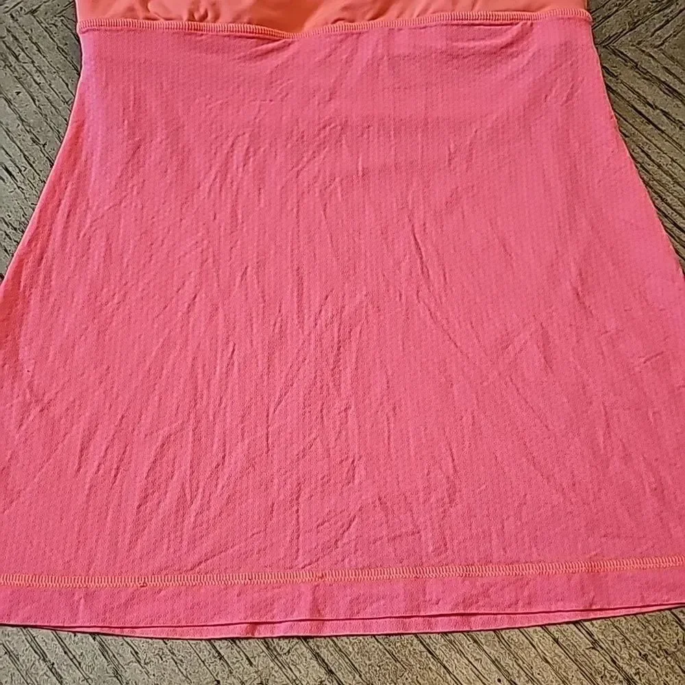 Lululemon orange wrap it tank top with built in sports bra size